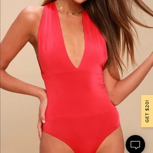 Lulu’s hot cha cha red bodysuit